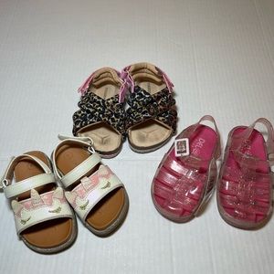 Toddler Girl Sandal Bundle Size 5 New And Pre Owned. Cat & Jack ,Tucker + Tate